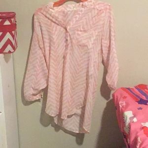 Light pink and white shirt